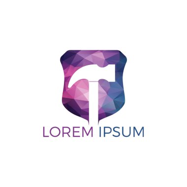 Çekiç takım vektör logo tasarımı. Yenileme veya onarım vektör logo tasarım konsepti.