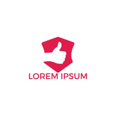 Thumbs up vektör logo tasarımı. İşaret simgesi gibi. El parmağı yukarı sembolü.