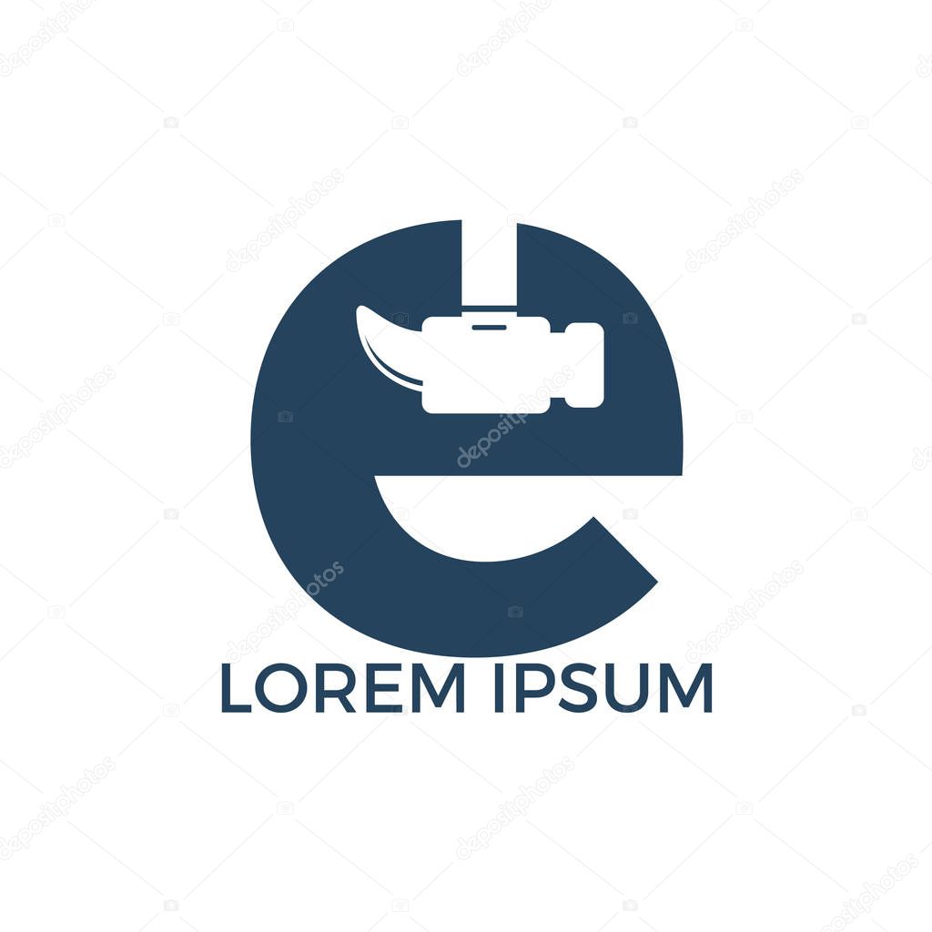 Letter E Hammer Logo Design Repair Construction Or Renovation Vector Logo Concept 265899290 Larastock
