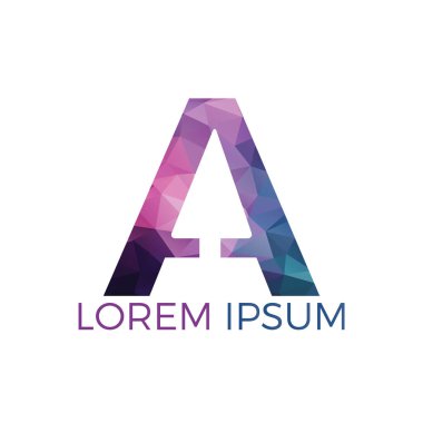 A Harfi Ok lu İlk Logo Tasarımı. İş ve teknoloji logo tasarım şablonu.