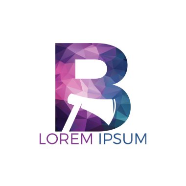 İlk harf B ve Lumberjack balta logo tasarımı. Ahşap işçilik veya marangozluk logo tasarım konsepti.
