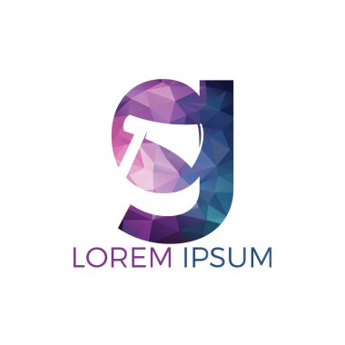 İlk harf G ve Lumberjack balta logo tasarımı. Ahşap işçilik veya marangozluk logo tasarım konsepti.