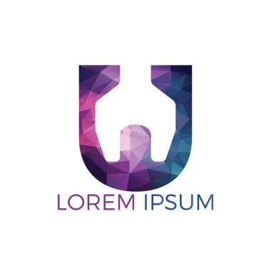 İlk mektup ve wrench logo tasarımı. Onarım iş ve constuction logo tasarım konsepti.