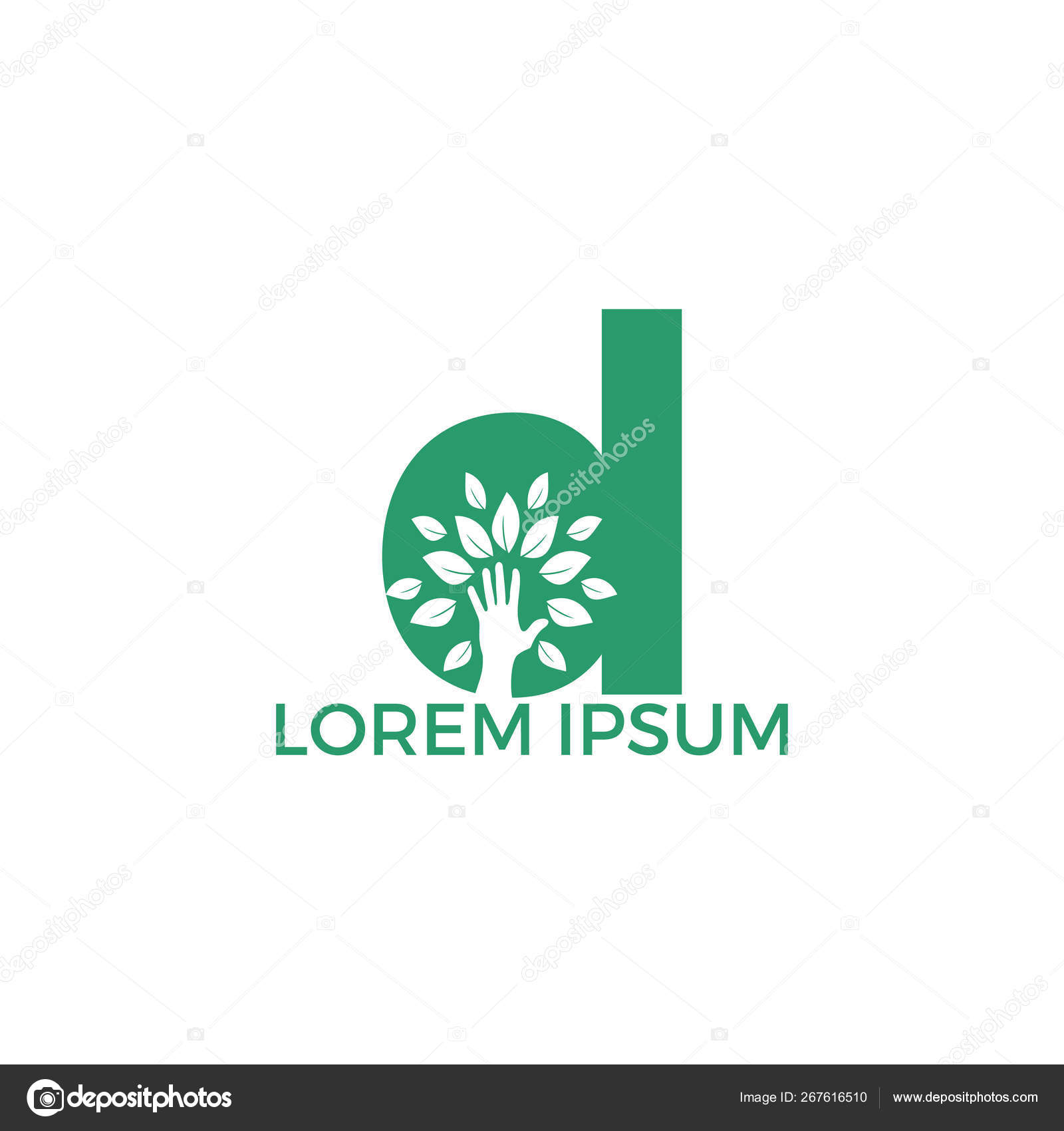 Letter Hand Tree Logo Design Natural Cosmetics Icon Stock Vector Image by ©naseebzeeba@gmail.com #267616510