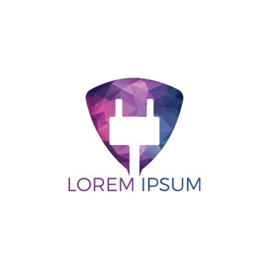 Elektrik prizi vektör logosu tasarımı. Güç enerji sembolü.