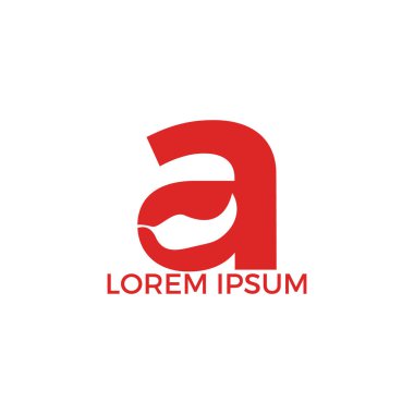 Acı biber alfabesi Bir vektör logo tasarımı. Sıcak gıda logosu konsept vektör. Sıcak biber simgesi simgesi.