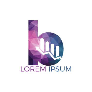 Ok ilk adı iş logo tasarımı ile B harfi. Büyüme yaratıcı sembol kavramı. Artış, banka kar, ok soyut iş logosu büyümek. Borsa finans piyasası, ilerleme çizgisi, grafik grafiği simgesi.