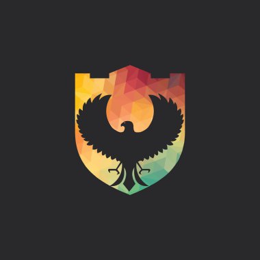 Şahin vektör logo tasarımı. Kartal veya şahin logo vektör tasarım grafikleri.