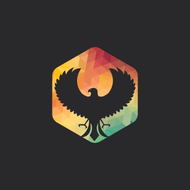 Şahin vektör logo tasarımı. Kartal veya şahin logo vektör tasarım grafikleri.