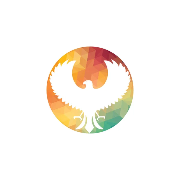 Дизайн Логотипу Вектора Сокола Орел Або Яструб Логотип Векторна Графіка — стоковий вектор