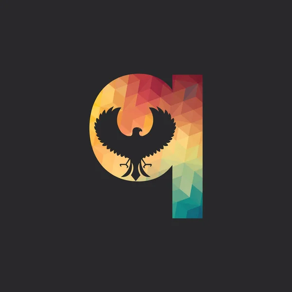 Lettre Moderne Initiale Dessins Logo Falcon Modèle Initial Symbole Hawk — Image vectorielle