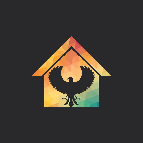 Falcon Design Logo Vectoriel Immobilier Logotype Universel Symbole Faucon Prime — Image vectorielle