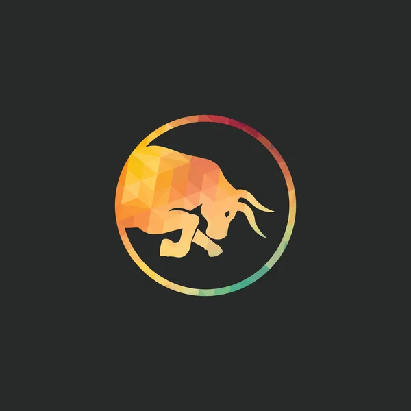Дизайн Логотипу Бика Простий Шаблон Дизайну Логотипу Тварин — стоковий вектор