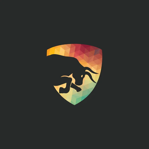 Бульбашковий Щит Векторний Дизайн Логотипу Простий Шаблон Дизайну Логотипу Тварин — стоковий вектор