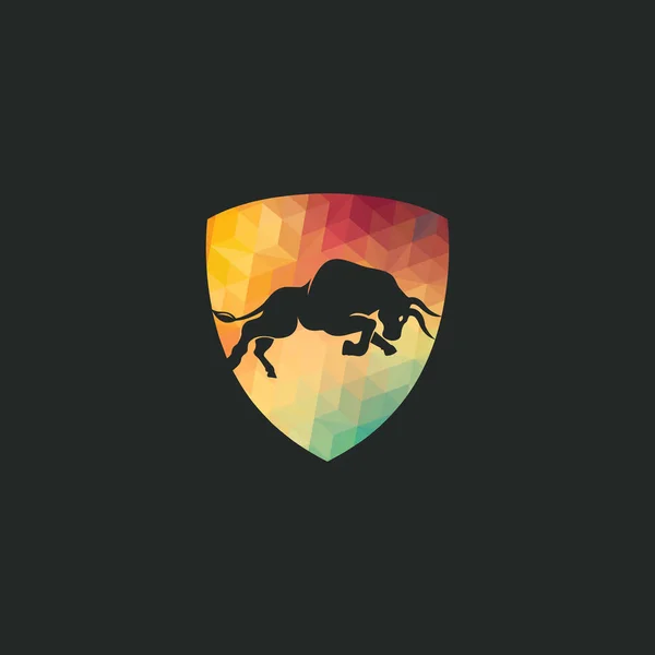 Logo Vectoriel Bull Design Modèle Conception Logo Vectoriel Animal Simple — Image vectorielle