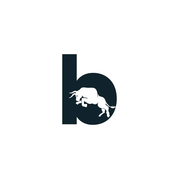 Bull Letter Vector Logo Design Simple Animal Letter Vector Logo Vector Graphics