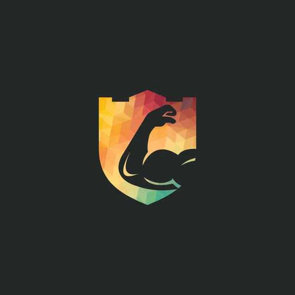 Güç Spor Salonu Vektör Logo Tasarımı Fitness Vektör Logo Tasarım — Stok Vektör