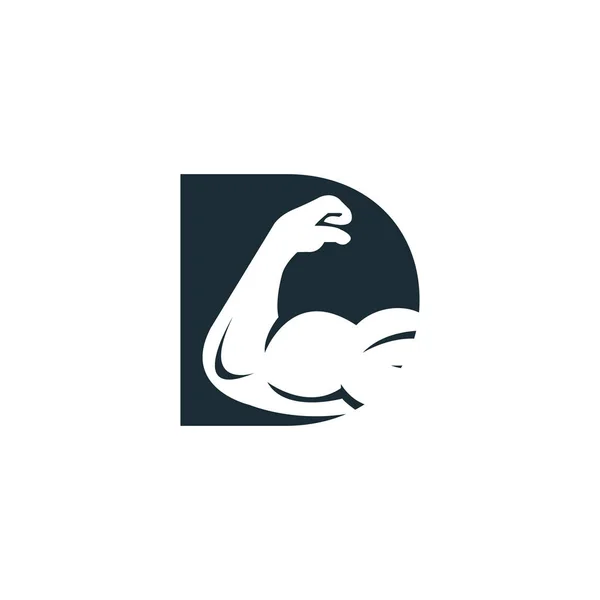 Muscular Arm Letter Vector Logo Design Fitness Vector Logo Design Royalty Free Stock Vectors