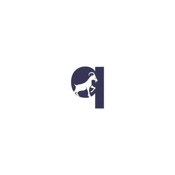 Litera Logo Goat Design Template Mountain Goat Logo Wektor Projekt — Wektor stockowy