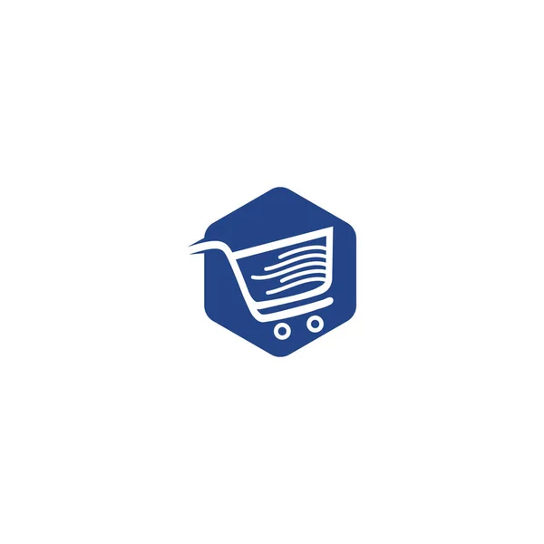 Shopping Cart Vektor Logotypdesign Shopping Logotypdesign Line Shopping App Ikonen — Stock vektor