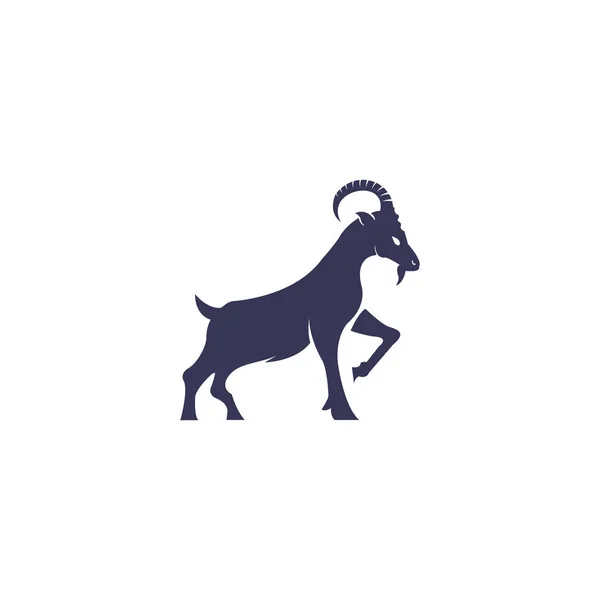 Goat Simple Logo Template Design Mountain Goat Vector Logo Design Stock Illustration