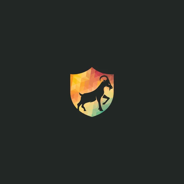 Коза Простий Дизайн Шаблону Логотипу Дизайн Логотипу Гірської Кози — стоковий вектор