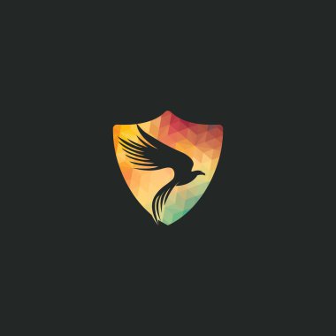Şahin vektör logo tasarımı. Kartal veya şahin logo vektör tasarım grafikleri.