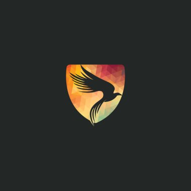 Şahin vektör logo tasarımı. Kartal veya şahin logo vektör tasarım grafikleri.