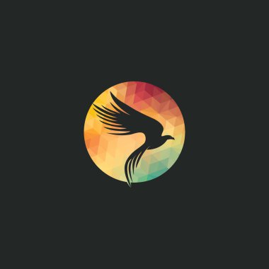 Şahin vektör logo tasarımı. Kartal veya şahin logo vektör tasarım grafikleri.