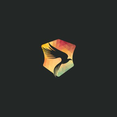 Şahin vektör logo tasarımı. Kartal veya şahin logo vektör tasarım grafikleri.