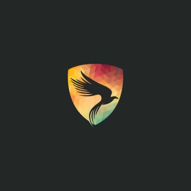 Şahin vektör logo tasarımı. Kartal veya şahin logo vektör tasarım grafikleri.