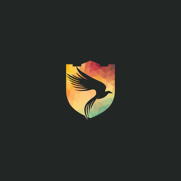 Diseño Del Logotipo Del Vector Falcon Logotipo Águila Halcón Diseño — Vector de stock