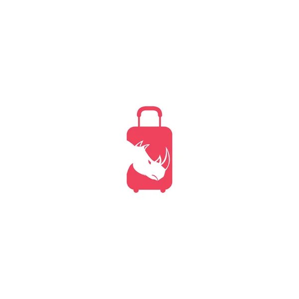 Дизайн Логотипу Носоріг Подорож Векторний — стоковий вектор