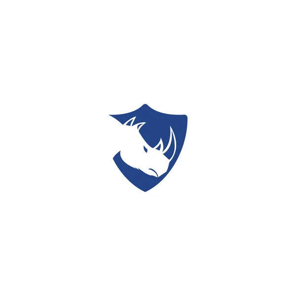 Rhino Logo Tarczy Projekt Wektorowy Logo Rhinos Dla Klubu Sportowego — Wektor stockowy