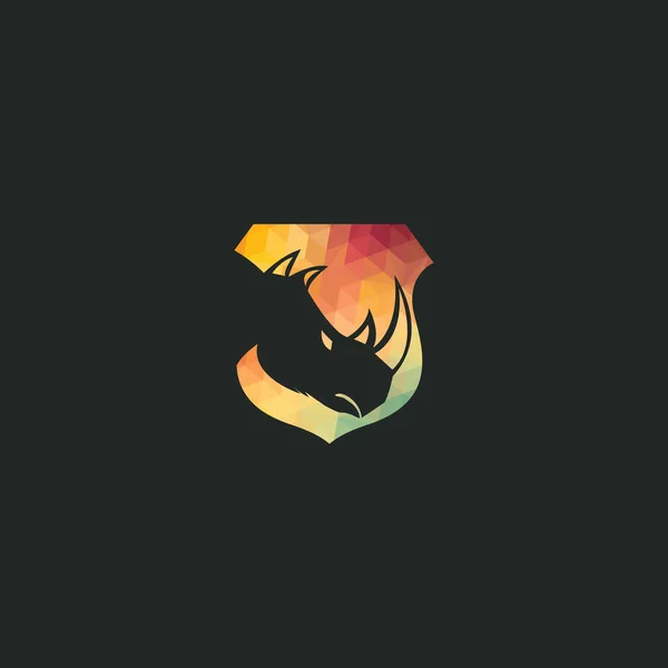 Rhino Logo Tarczy Projekt Wektorowy Logo Rhinos Dla Klubu Sportowego — Wektor stockowy