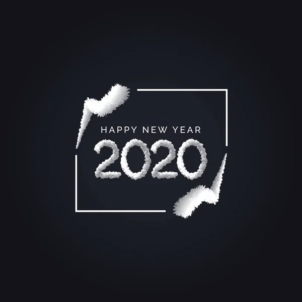 ハッピーニューイヤー2020ベクトルデザイン 2020年新年クリエイティブデザインコンセプト — ストックベクタ