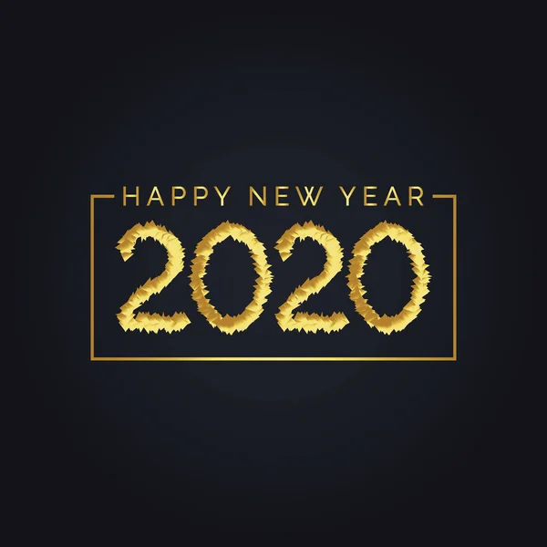 2020 Golden New Year Sign Golden Glitter Black Background Vector Royalty Free Stock Vectors