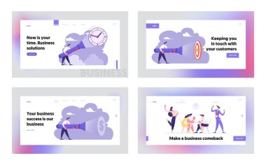 Son Tarih, zaman, fikir arama, zamanlama Iş kol güreş Web sitesi açılış sayfası seti, gizli öğeleri açığa, el Web sayfasında mücadele Işadamlarının. Karikatür düz vektör Illustration, banner