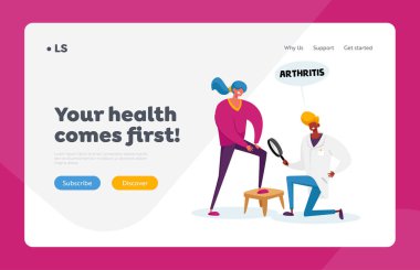Patellar Ortak Hastalık, Sağlık Hizmetleri İniş Sayfası Şablonu. Artrolog Doktor Artrolog Hasta Artrit Dizini İzliyor