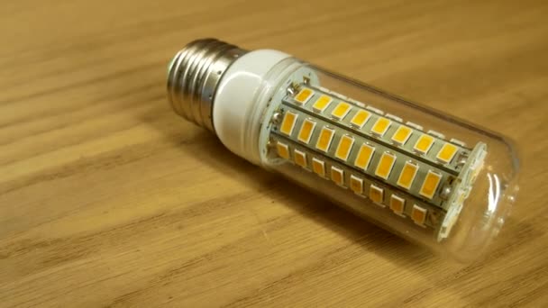 Recensione video lampada mais LED — Video Stock