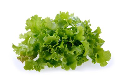 Salata yaprağı. Beyaz arkaplanda marul izole.