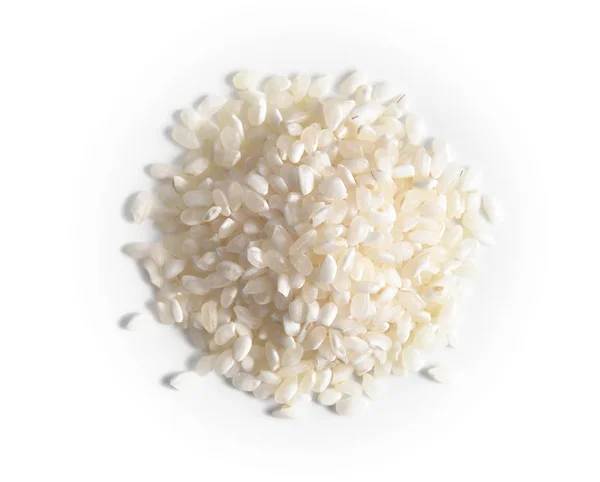 Rýže na bílém pozadí — Stock fotografie