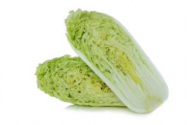 Beyaz arka planda Çin lahanası