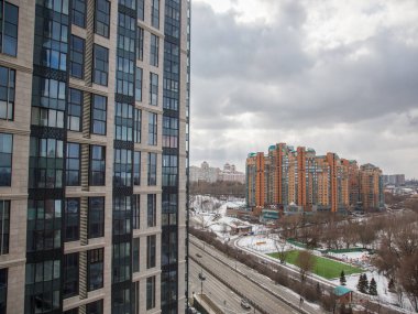 Yerleşim alanı, yukarıdaki görünümü. Moskova manzarası