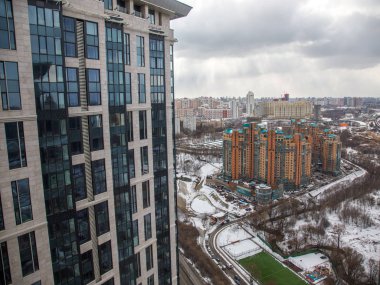 Yerleşim alanı, yukarıdaki görünümü. Moskova manzarası