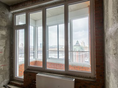 Onarım için dairede yakın çekim balkon