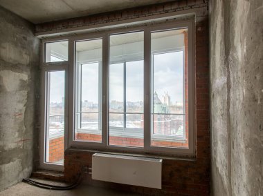 Onarım için dairede yakın çekim balkon