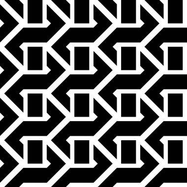 Kusursuz monokrom zigzag deseni tasarla. Soyut çizgili arka plan. Vektör sanatı
