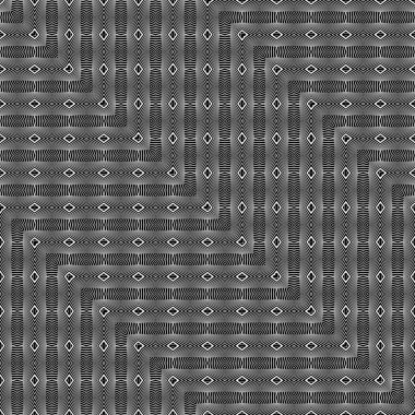 Tasarım Dikişsiz tek renkli zikzak desen. Dekoratif arka plan. Vektör sanat. Hiçbir gradyan