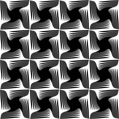 Kusursuz tek renkli dekoratif desen tasarla. Soyut çizgiler dokulu arkaplan. Vektör sanatı. Eğim yok